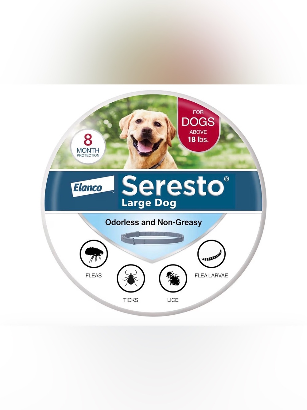 Flea & Tick Collar For Dogs Over 18 lbs Treatment 8 month protection.